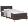 vidaXL Pat cu arcuri cu saltea Maro &icirc;nchis 190 x 90 cm țesătură