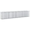 vidaXL Pat ridicat din gabion 3 buc. 400 x 50 x 80 cm Oțel Galvanizat