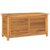 vidaXL Ladă depozitare grădină cu geantă, 114x50x58 cm, lemn masiv tec