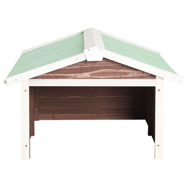 vidaXL Garaj mașină tuns iarba robot cafeniu&alb 72x87x50 cm lemn brad