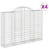 vidaXL Coșuri gabion arcuite 4 buc, 200x30x140/160cm, fier galvanizat