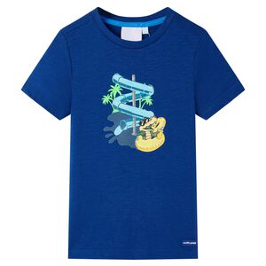 vidaXL Tricou pentru copii, albastru &icirc;nchis, 128