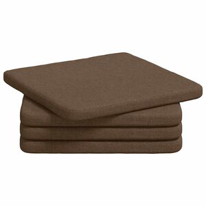 vidaXL Perne de Șezut 4 pcs Maro 40 x 40 x 3 cm țesătură