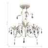 vidaXL Candelabre suspendate de plafon cu cristale 2 buc. alb elegant
