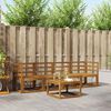 vidaXL Set de canapele de exterior 5 pcs natural Lemn Solid de Acacia