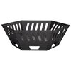 vidaXL Cuptor de foc Negru 80 x 80 x 28 cm Oțel