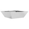 vidaXL Vază pentru Grădină Argintiu 50 x 50 x 15 cm Oțel Galvanizat