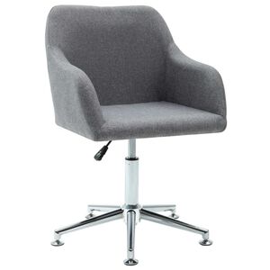 vidaXL Scaun de birou pivotant, gri deschis, material textil