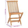 vidaXL Set mobilier exterior pliabil cu perne, 3 piese, lemn masiv tec
