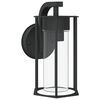 vidaXL Lampă exterioară de perete, negru, oțel inoxidabil