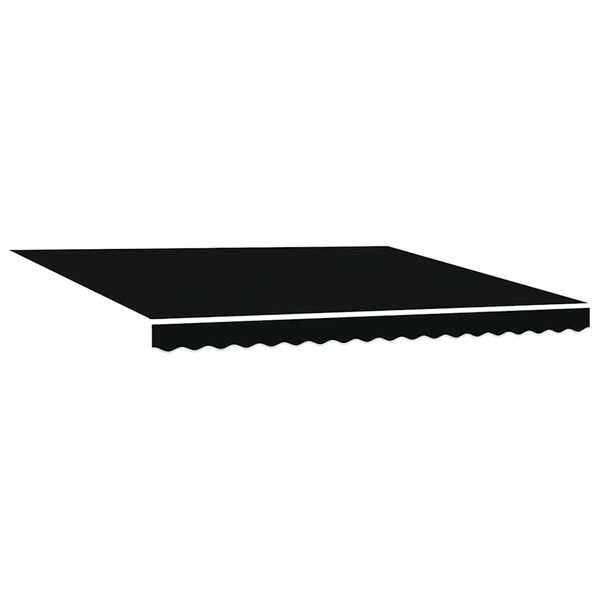 vidaXL Cortina Retractabilă Negru 400 &times; 350 cm Poliester și oțel