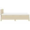 vidaXL Pat cu arcuri cu saltea cu headboard Crem 120 x 200 cm țesătură