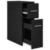 vidaXL Set de mobilier pentru baie Stejar Negru 22 x 44 x 61.5 cm