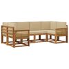 vidaXL Set de canapele de exterior cu pernă 6 pcs Natural și Bej