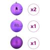 vidaXL Set de Bile de Crăciun XXL 4 pcs Violet Plastic