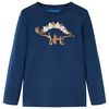 vidaXL Tricou pentru copii cu m&acirc;neci lungi bleumarin 116