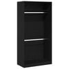 vidaXL Dulap cu raft Stejar Negru 100 x 50 x 200 cm Lemn compozit