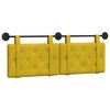 vidaXL Cap de pat suspendat Pe perete Galben 150 x 55 x 5 cm Catifea
