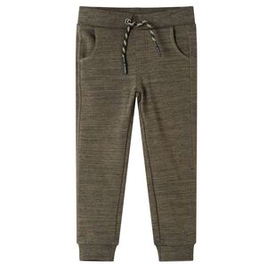 vidaXL Pantaloni de trening pentru copii, kaki &icirc;nchis melanj, 92