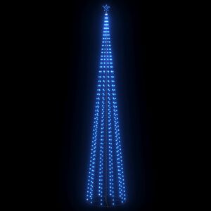 vidaXL Decorațiune brad Crăciun conic 752 LED-uri albastru 160x500 cm