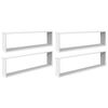 vidaXL Rafturi de perete cub, 4 buc., alb, 100x15x30cm lemn prelucrat