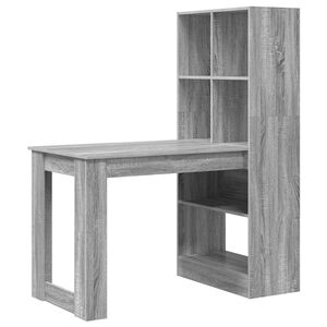 vidaXL Birou Gri Sonoma Lemn prelucrat 122 x 67 x 145 cm