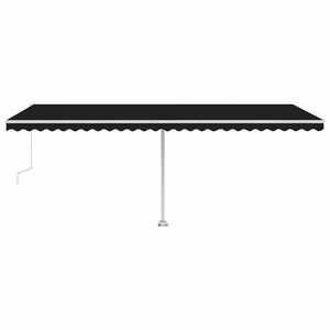 vidaXL Copertină autonomă retractabilă automat, antracit, 600x300 cm
