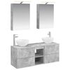 vidaXL Set de mobilier pentru baie 5 pcs Gri Beton