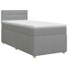 vidaXL Pat boxspring cu saltea Gri deschis 90 x 190 cm Țesătură