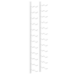 vidaXL Suport sticle de vin, de perete, 24 sticle, alb, fier