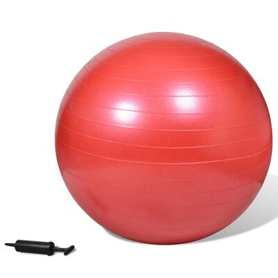 Minge de stabilitate echilibru yoga fitness, cu pompă, 75 cm, roșu