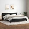 vidaXL Pat box spring cu saltea, negru, 200x220 cm, catifea