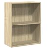 vidaXL Bibliotecă cu 2 rafturi, stejar Sonoma, 60 x 30 x 76,5 cm, PAL