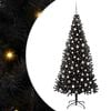 vidaXL Brad de Crăciun Negru 240 cm PVC