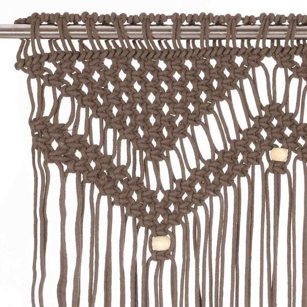 vidaXL Perdea macrame, gri taupe,140 x 240 cm, bumbac