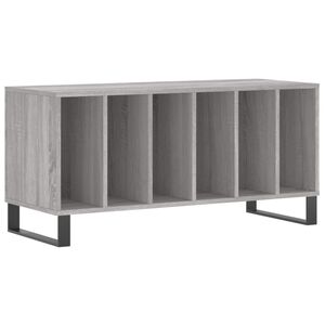 vidaXL Dulap pentru discuri gri sonoma, 100x38x48 cm, lemn prelucrat