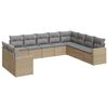 vidaXL Set canapele de grădină cu perne, 10 piese, bej, poliratan