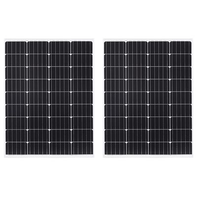 vidaXL Panouri solare, 2 buc., 100 W, aluminiu monocristalin & sticlă
