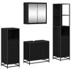 vidaXL Set de mobilier pentru baie 4 buc. Stejar Negru Lemn prelucrat