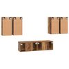 vidaXL Set comodă TV Pe perete 6 pcs Lemn Vechi Lemn compozit
