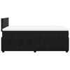 vidaXL Pat box spring cu saltea, negru, 120x200 cm, catifea
