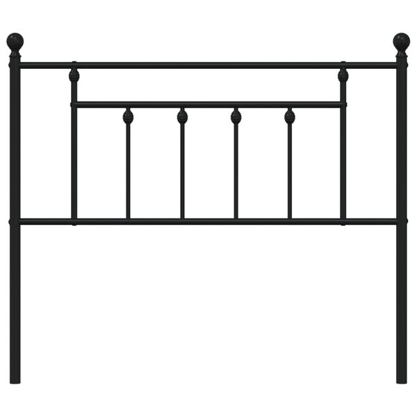 vidaXL Tăblie de pat de schimb metalică, negru, 107 cm