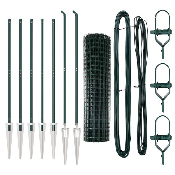 vidaXL Gard cu St&acirc;lp Verde 1,4 x 10 m Oțel și PVC