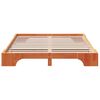 vidaXL Cadru de pat Maroniu cerat 160 x 200 cm Lemn de pin masiv