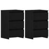 vidaXL Dulap de noapte 2 buc. Stejar Negru 40 x 35 x 62,5 cm