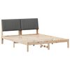 vidaXL Cadru de pat cu headboard Maro 150 x 200 cm Lemn de pin masiv