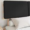 vidaXL Cadru de pat cu tăblie tapițată cu headboard Negru 140 x 190 cm