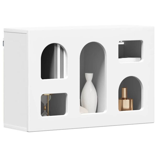 vidaXL Dulap suspendat cu raft Alb 60 x 20 x 40 cm Lemn compozit