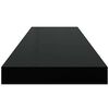 vidaXL Rafturi de perete suspendate 2 buc., negru, 80x23,5x3,8 cm, MDF
