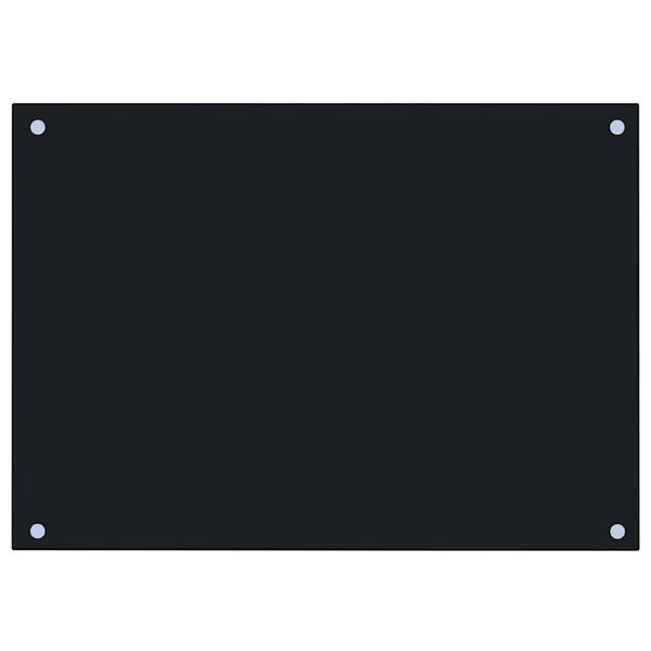 vidaXL Panou antistropi de bucătărie, negru 70x50 cm sticlă securizată